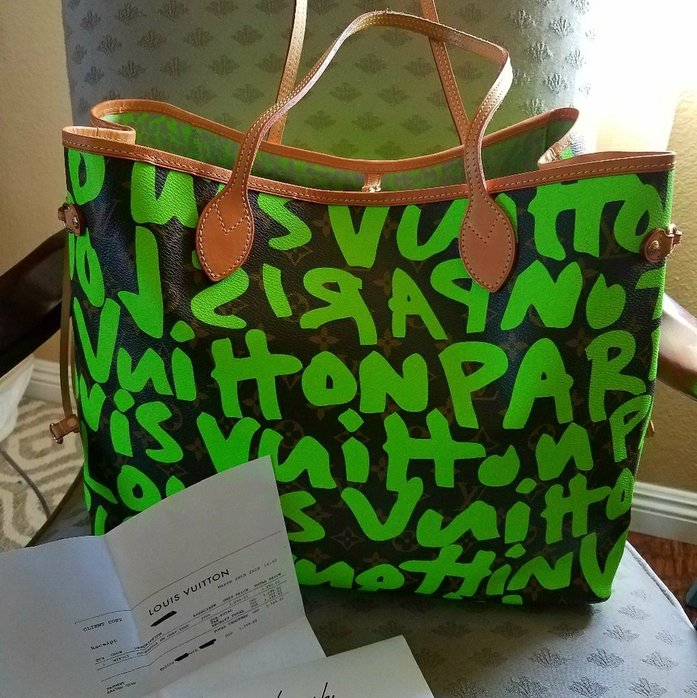 Rare NEW Louis Vuitton Neverfull GM Graffiti M93..